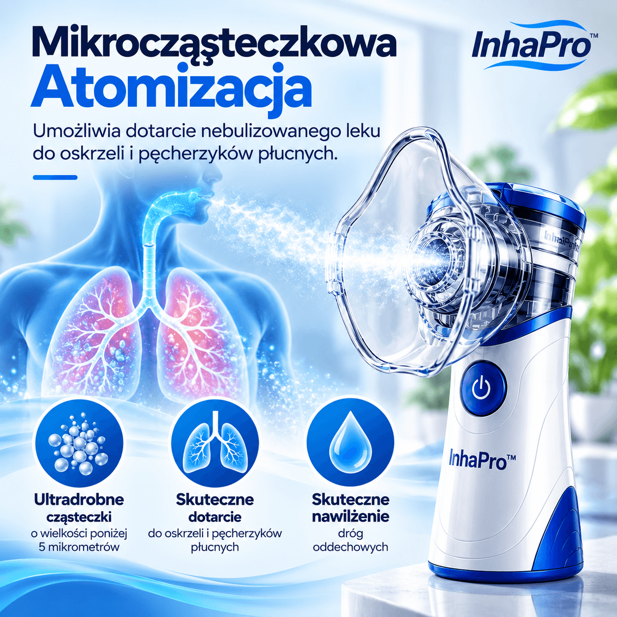 InhaPro™ - Natychmiastowa ulga w oddychaniu + 5 ampułek soli GRATIS